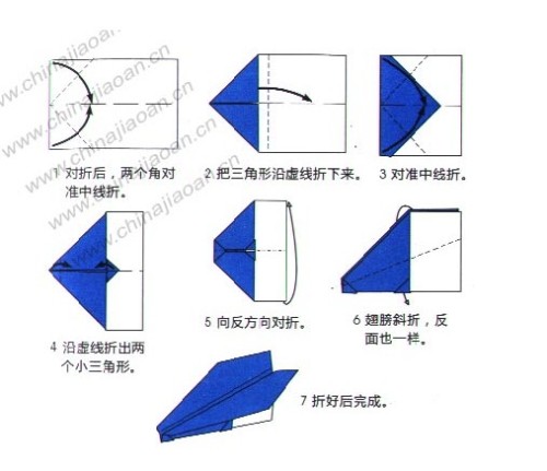 纸飞机折法,纸飞机折法教程